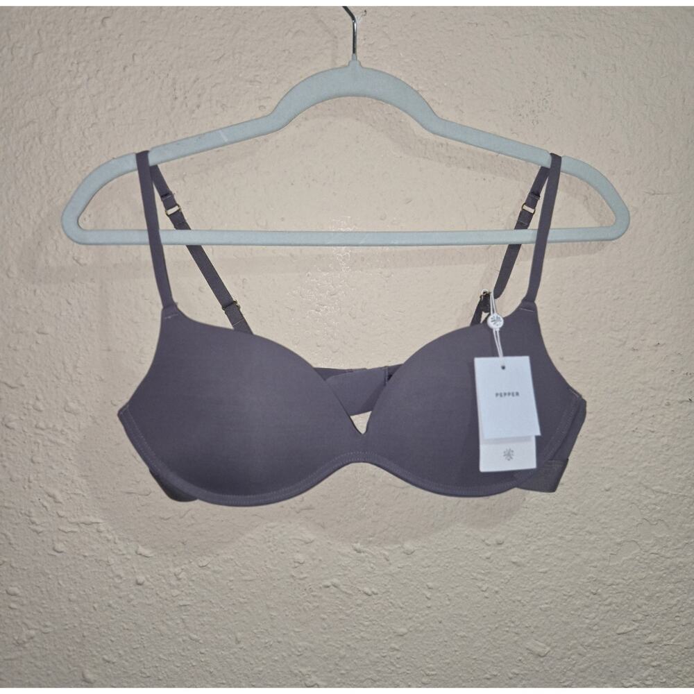 Pepper Zero-G Wirefree Lift Up Bra, Peppercorn Grey, Size 40AA